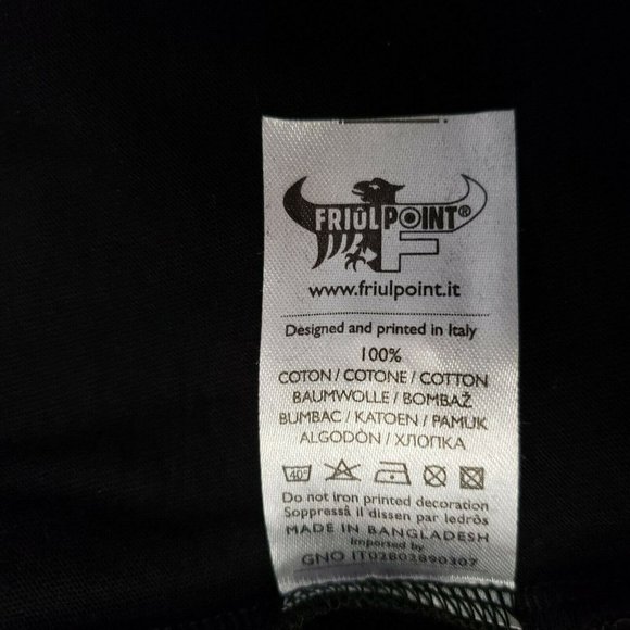 Friul Point Tee T Shirt Mens Black Graphic FURLANS INVADERS Computer XL L NWT - Picture 12 of 12